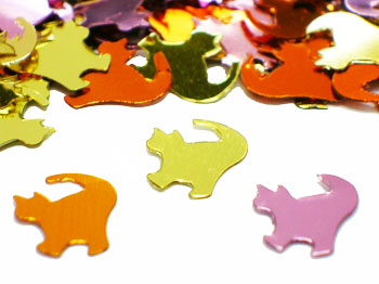 Cat confetti, Pink, Gold and & Orange by the pound or packet